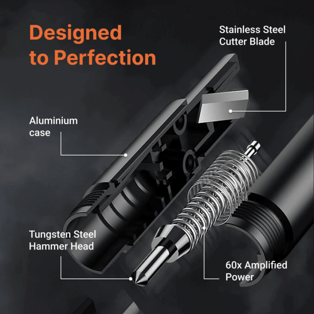 Breeker emergency escape tool for vehicles